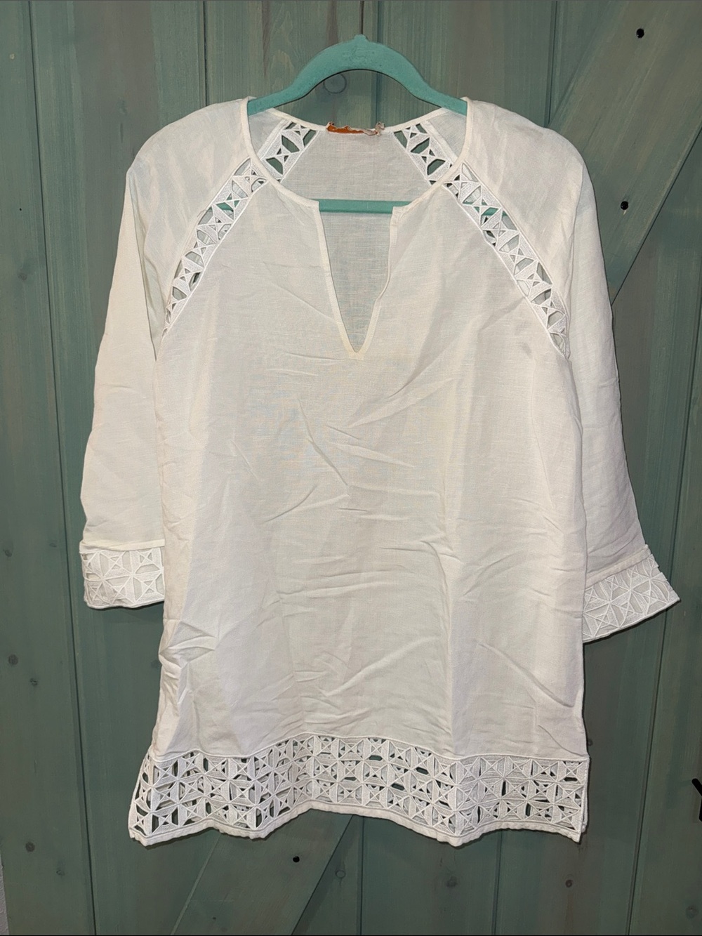 Tory Burch linen white top size S